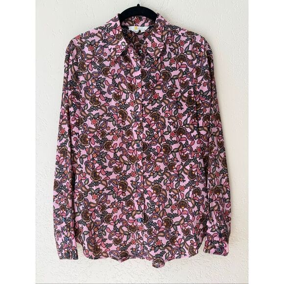 Boden Silk Button Down Shirt - Picture 3 of 9